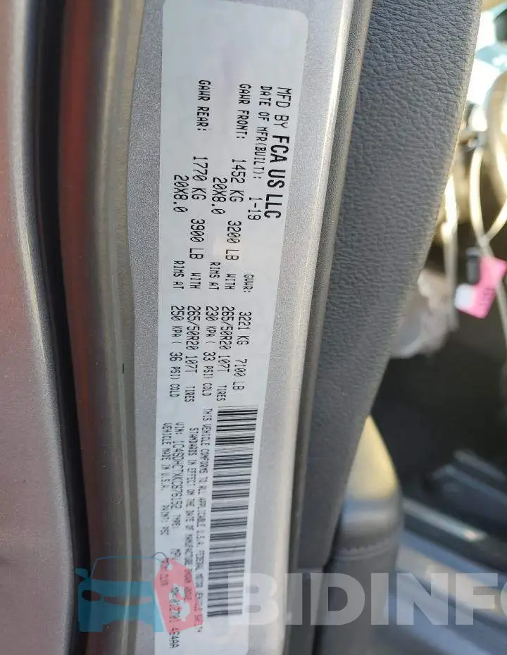 1C4SDHCTXKC676152 Photo# 14