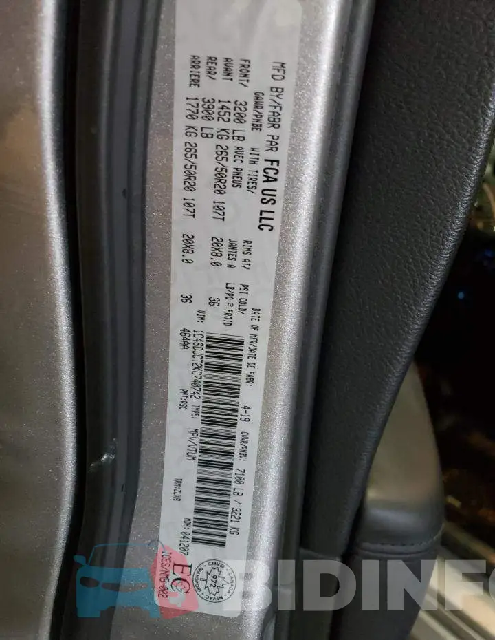 1C4SDJCT2KC740742 Photo# 13