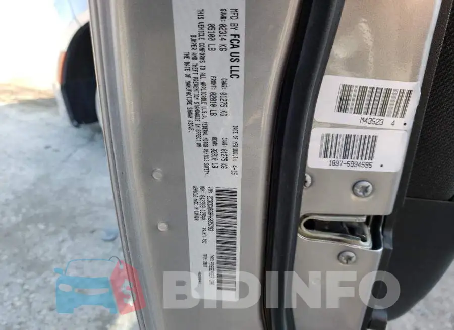 2C3CDXBG8FH835793 Photo# 12