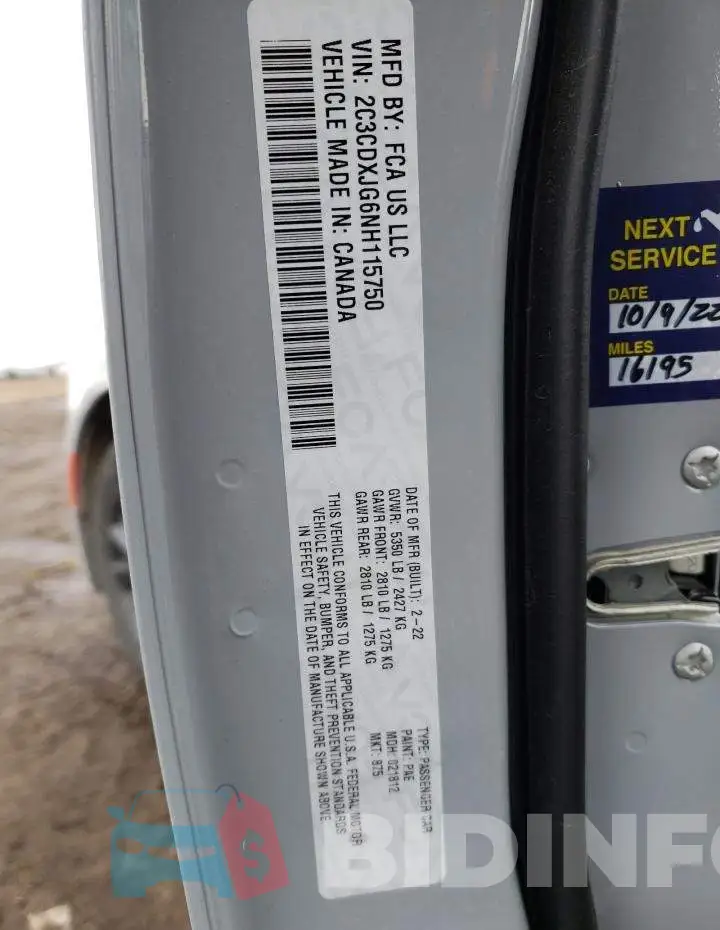 2C3CDXJG6NH115750 Photo# 12