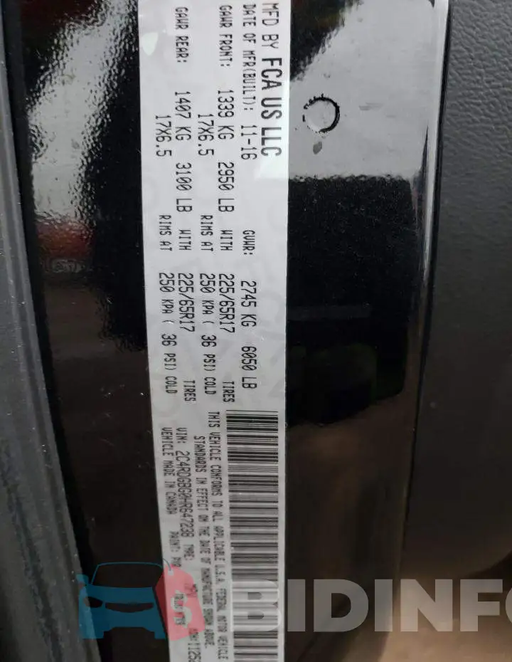2C4RDGBG0HR647238 Photo# 13