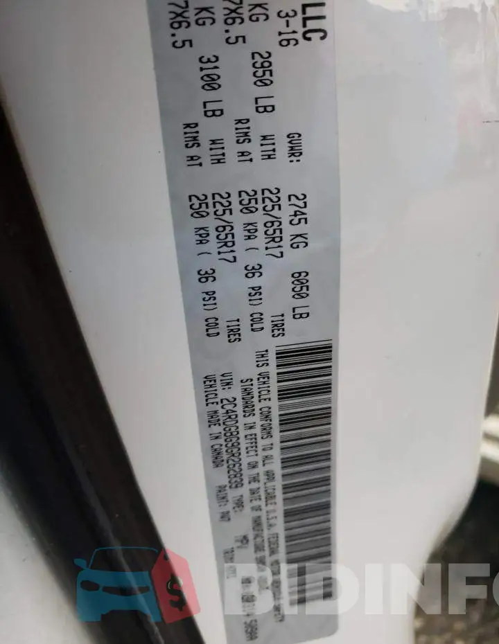 2C4RDGBG9GR262839 Photo# 13