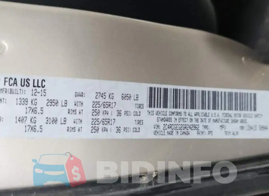 2C4RDGEG2GR242962 Photo# 14