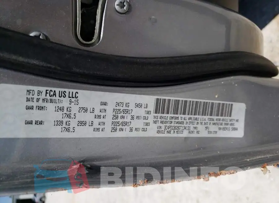 3C4PDCBG9GT134131 Photo# 10