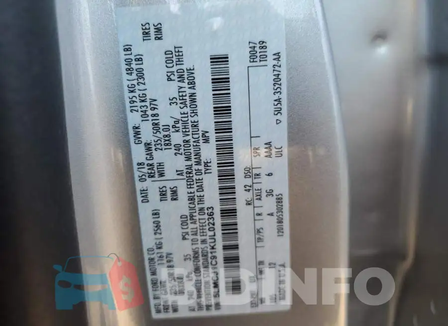 5LMCJ1C91KUL02363 Photo# 10
