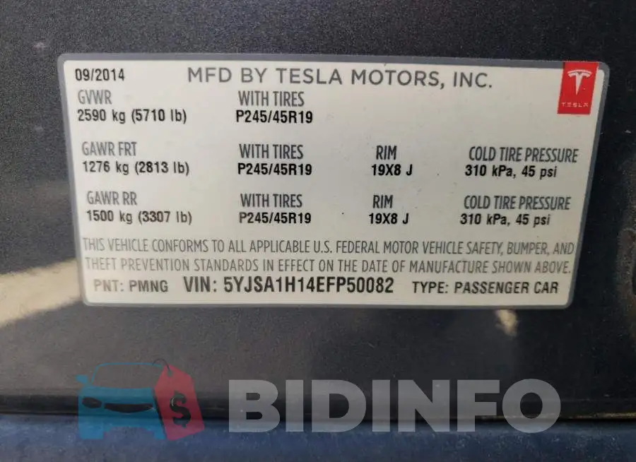 5YJSA1H14EFP50082 Photo# 12