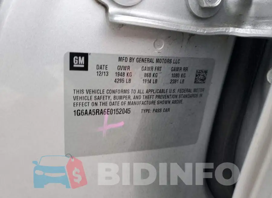 1G6AA5RA6E0152045 Photo# 12