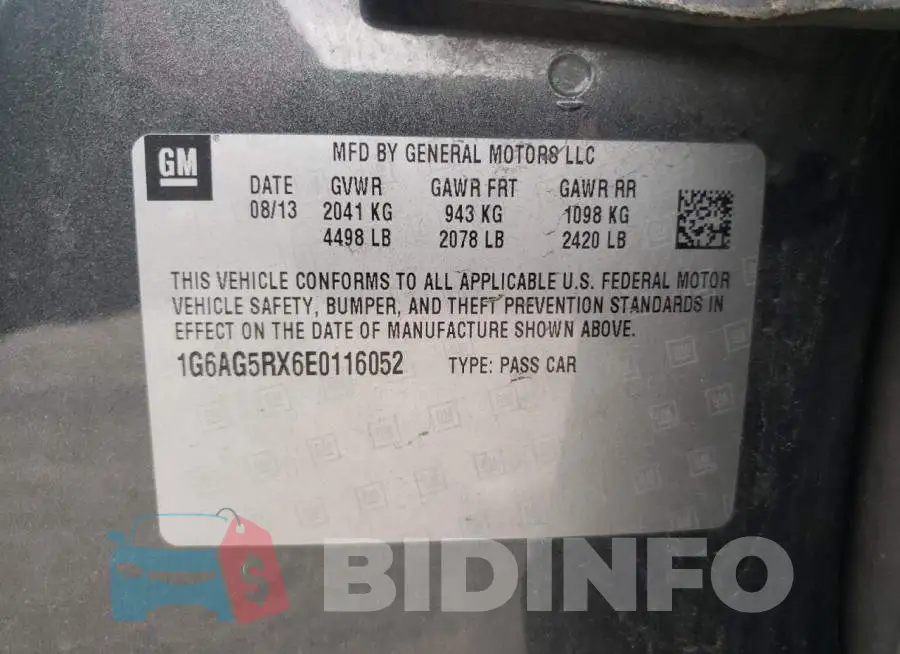 1G6AG5RX6E0116052 Photo# 10