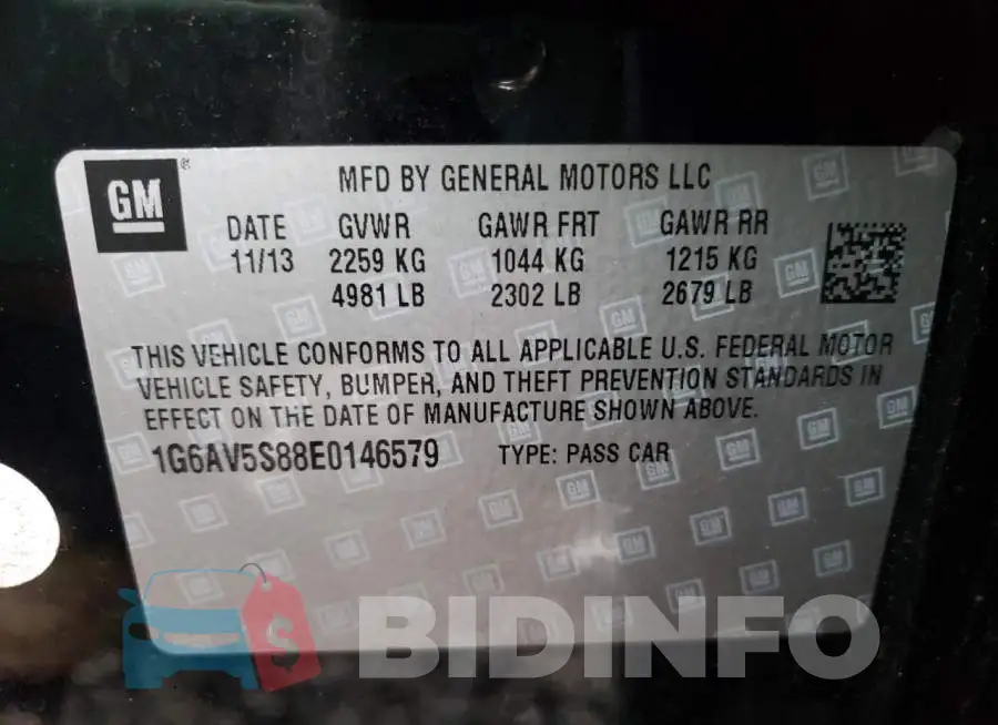 1G6AV5S88E0146579 Photo# 10