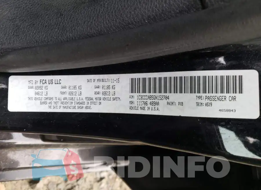 1C3CCCAB5GN152704 Photo# 12