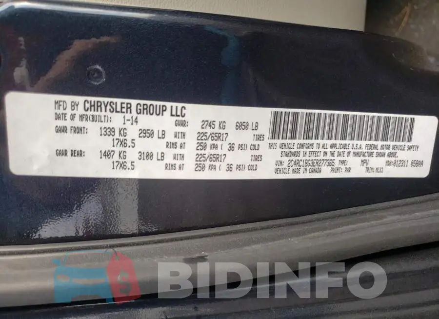 2C4RC1BG3ER277365 Photo# 13