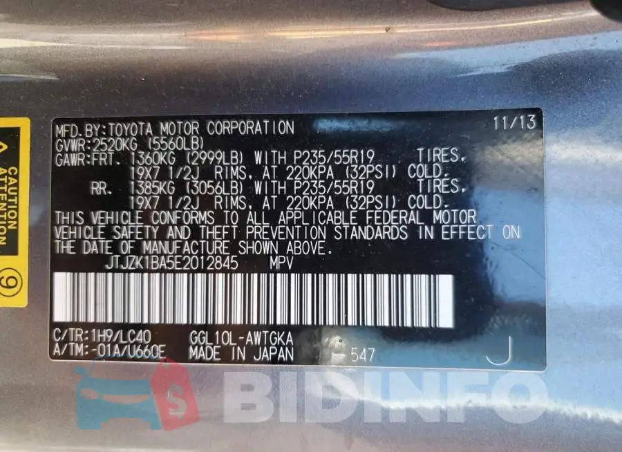 JTJZK1BA5E2012845 Photo# 14
