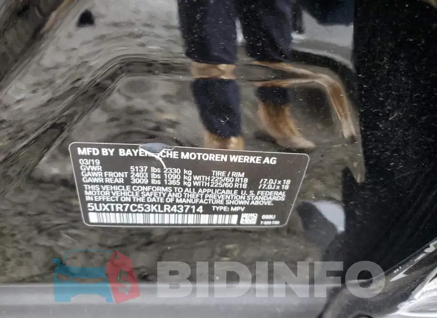 5UXTR7C53KLR43714 Photo# 13