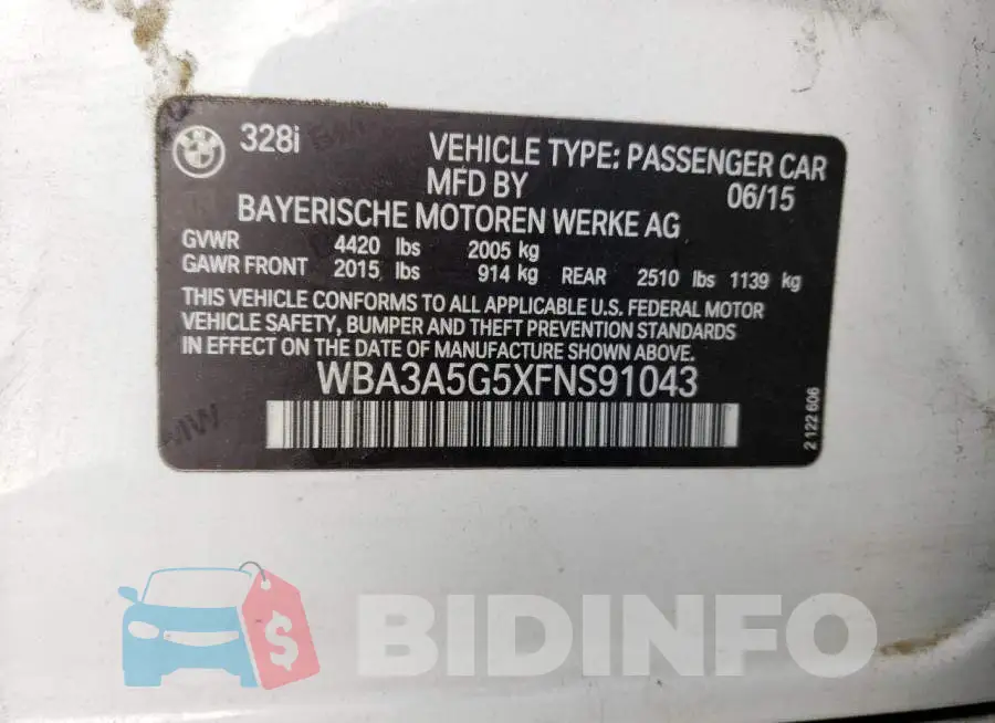 WBA3A5G5XFNS91043 Photo# 12