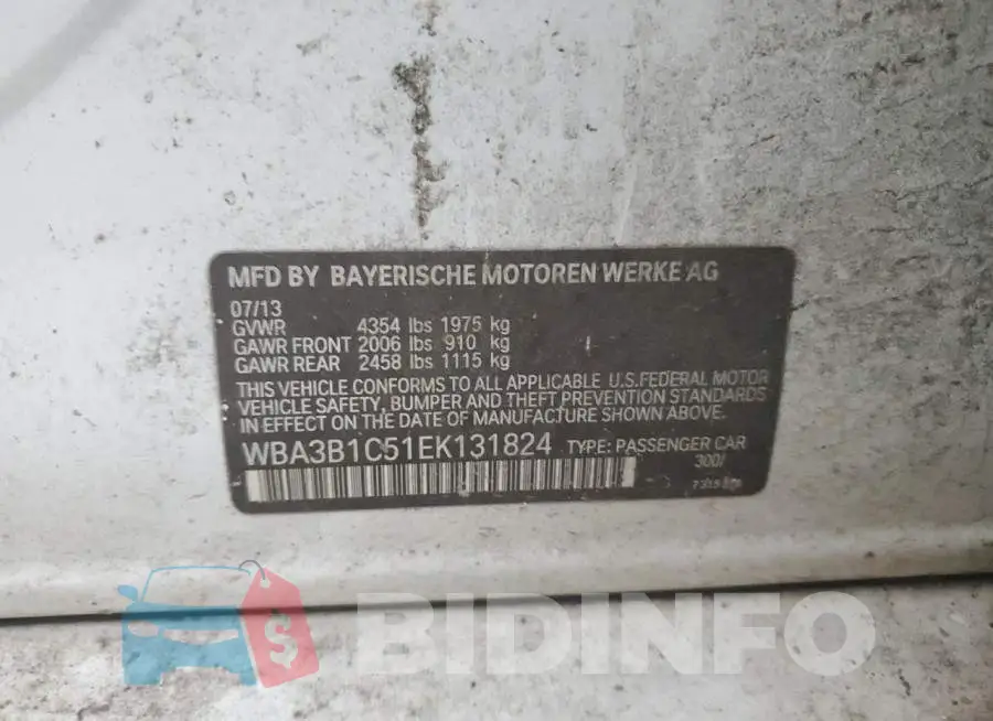 WBA3B1C51EK131824 Photo# 10