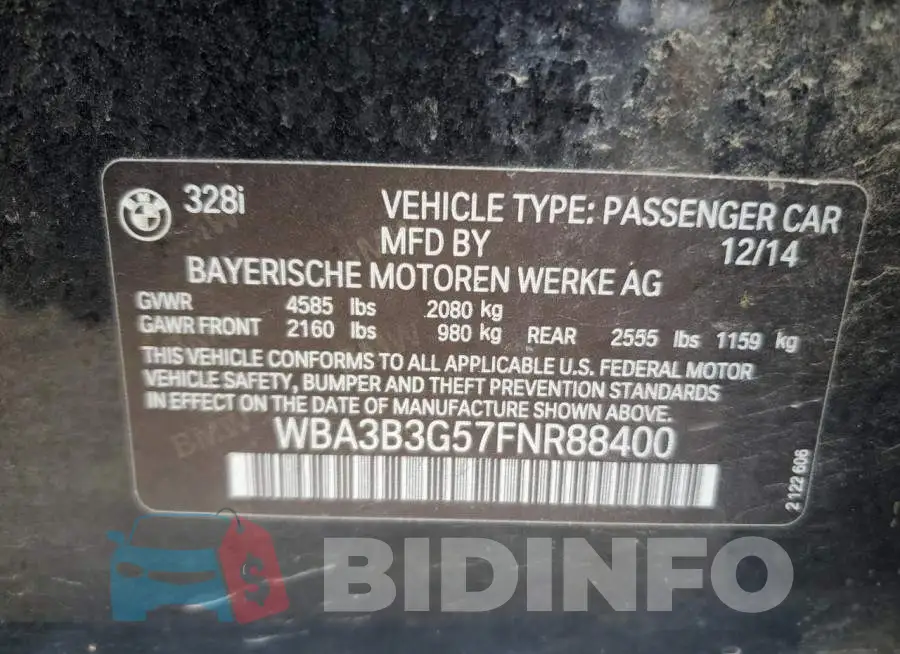 WBA3B3G57FNR88400 Photo# 12