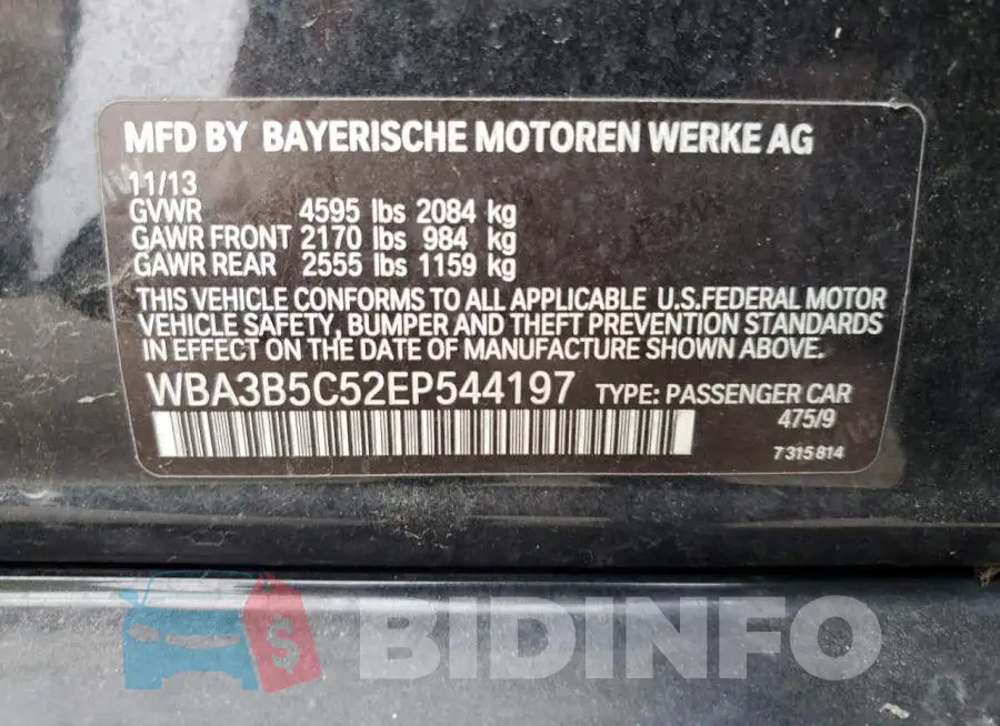 WBA3B5C52EP544197 Photo# 12