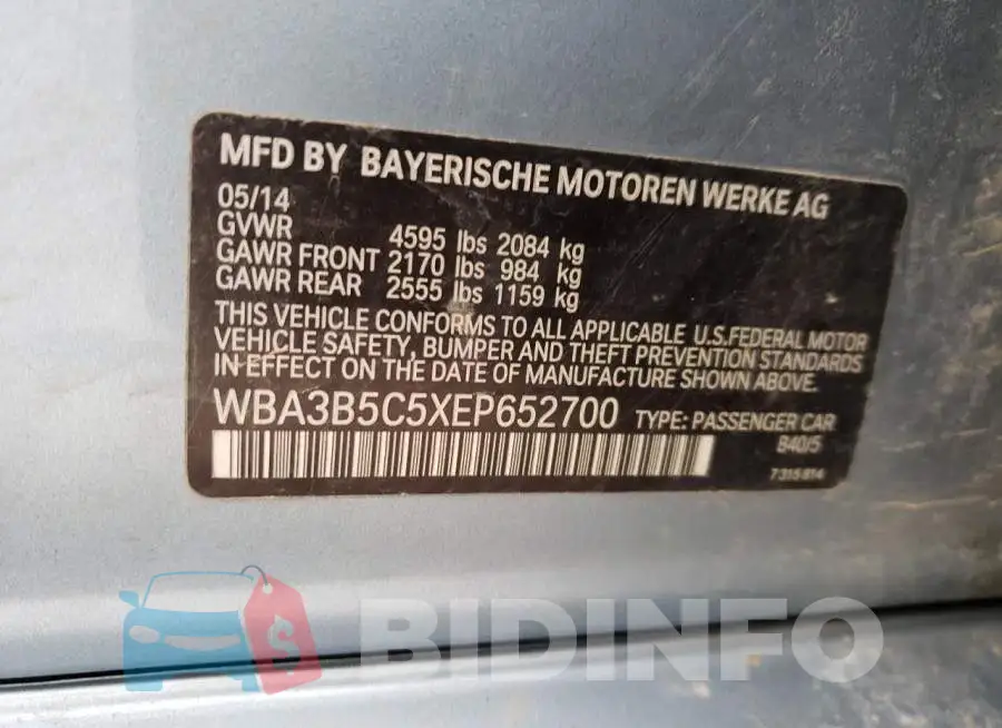 WBA3B5C5XEP652700 Photo# 12