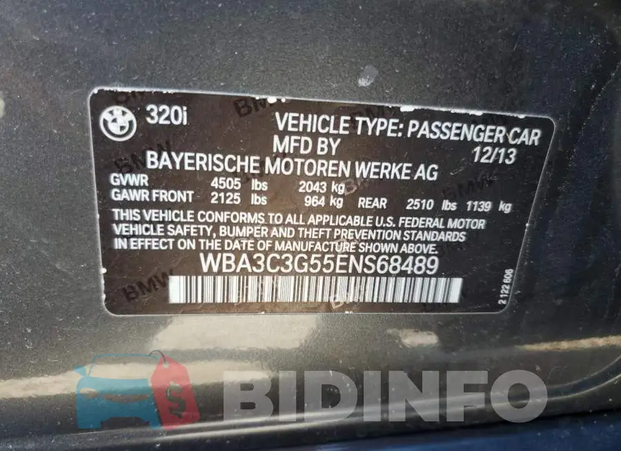 WBA3C3G55ENS68489 Photo# 13