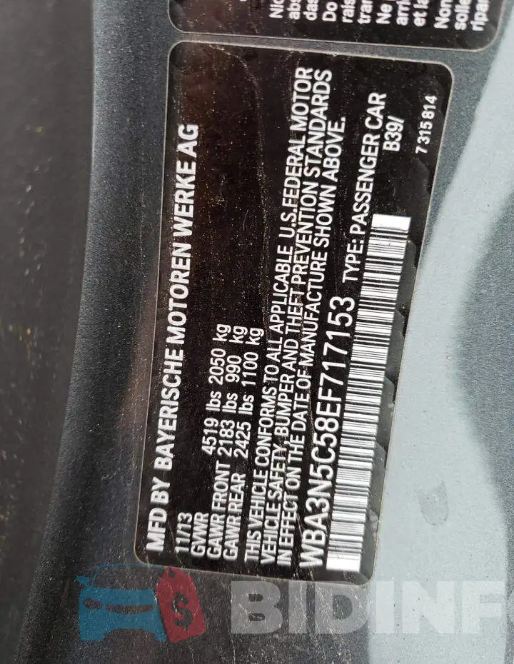 WBA3N5C58EF717153 Photo# 12