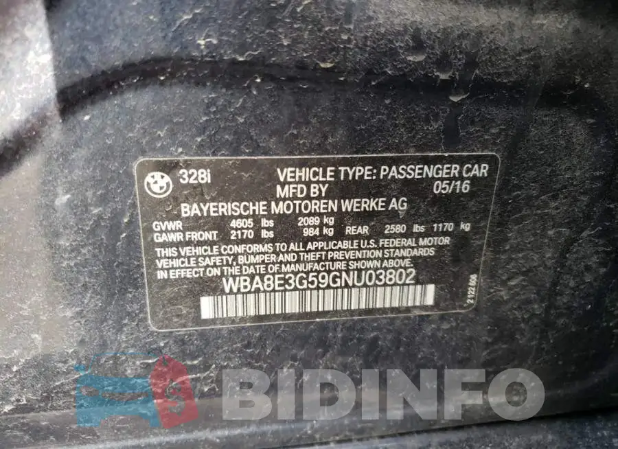 WBA8E3G59GNU03802 Photo# 12