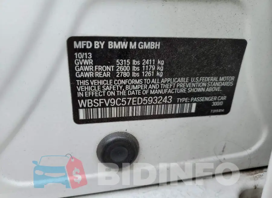 WBSFV9C57ED593243 Photo# 12