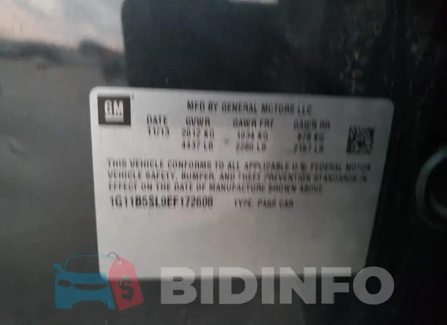 1G11B5SL9EF172608 Photo# 12