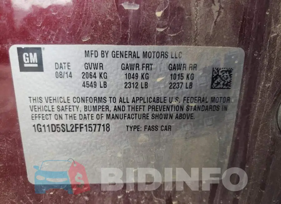 1G11D5SL2FF157718 Photo# 10