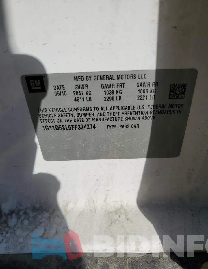 1G11D5SL6FF324274 Photo# 12
