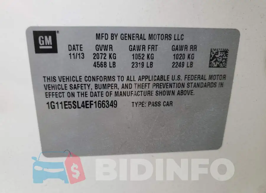 1G11E5SL4EF166349 Photo# 12
