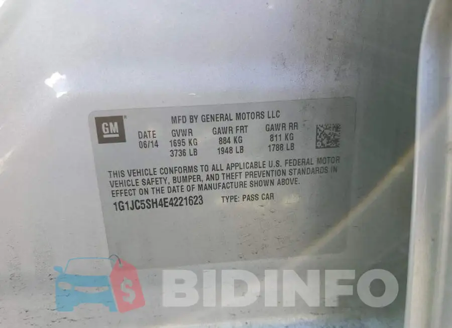 1G1JC5SH4E4221623 Photo# 13