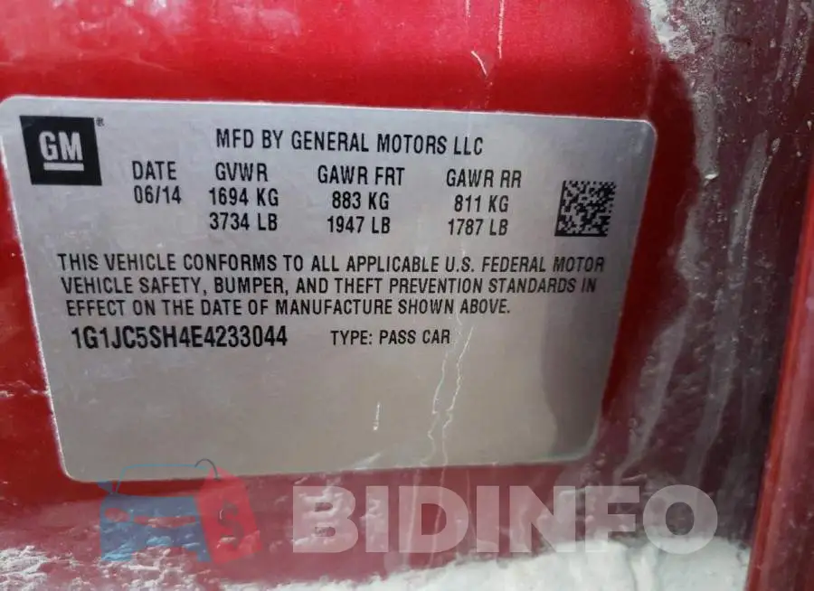 1G1JC5SH4E4233044 Photo# 12