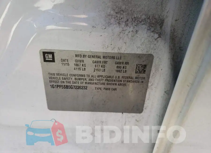 1G1PF5SB5G7226232 Photo# 12