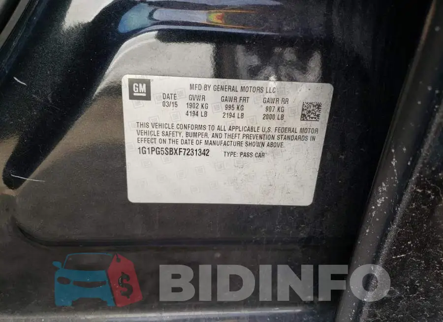 1G1PG5SBXF7231342 Photo# 12