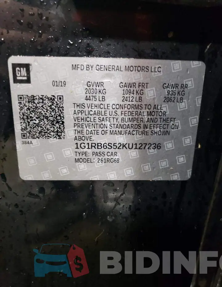 1G1RB6S52KU127236 Photo# 12
