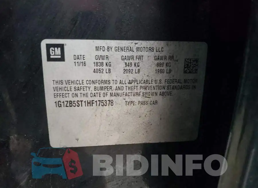 1G1ZB5ST1HF175378 Photo# 12