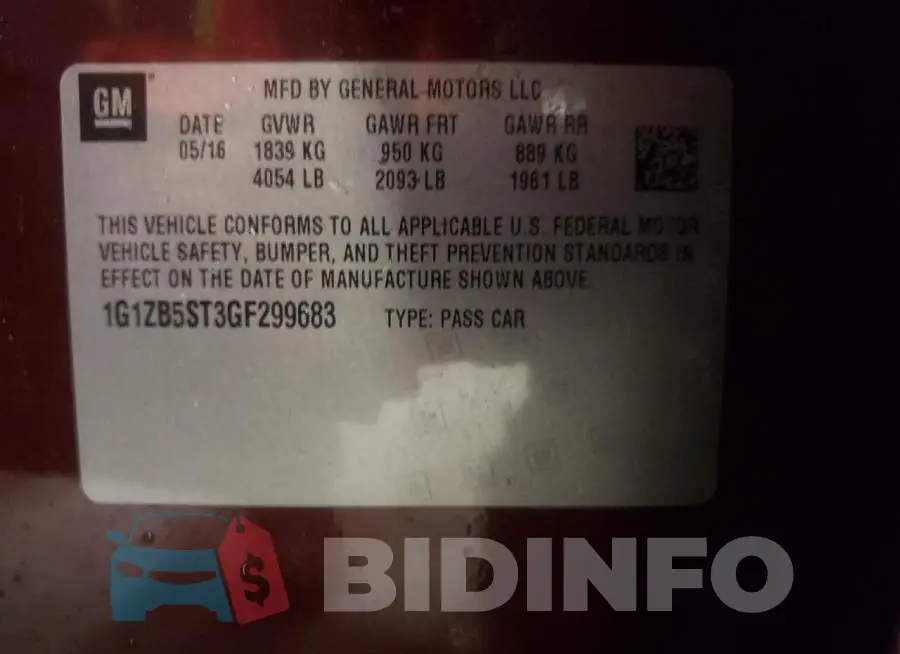 1G1ZB5ST3GF299683 Photo# 12