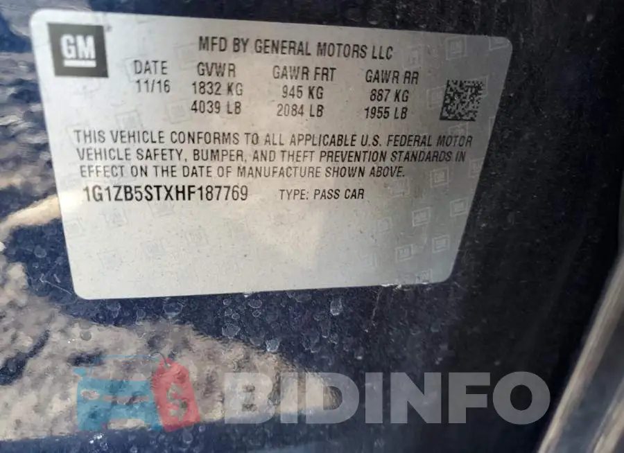 1G1ZB5STXHF187769 Photo# 12
