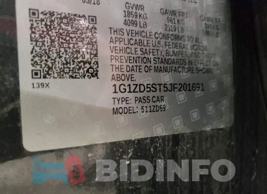 1G1ZD5ST5JF201691 Photo# 12