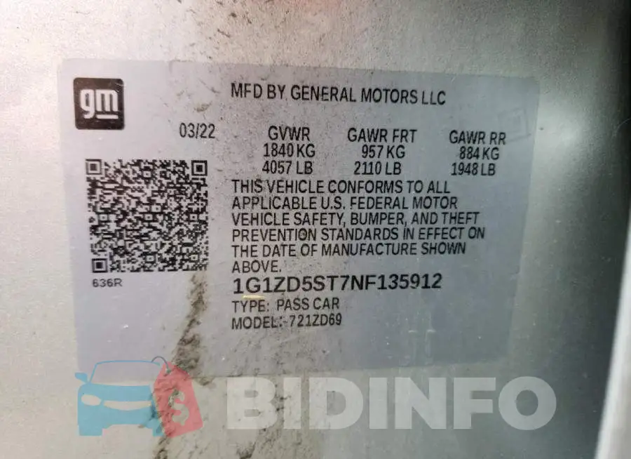 1G1ZD5ST7NF135912 Photo# 12