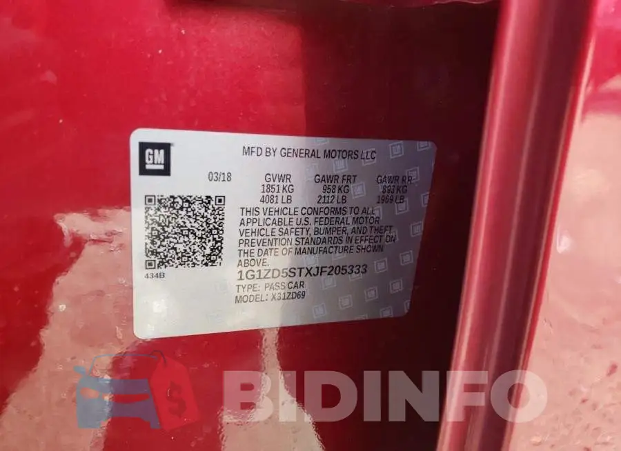 1G1ZD5STXJF205333 Photo# 12