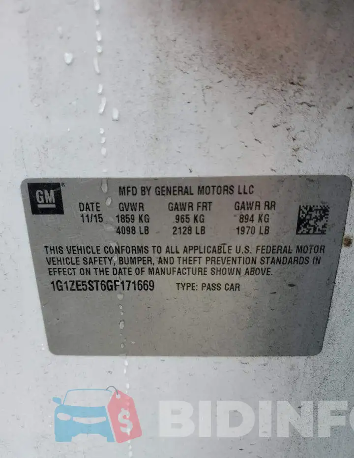 1G1ZE5ST6GF171669 Photo# 13