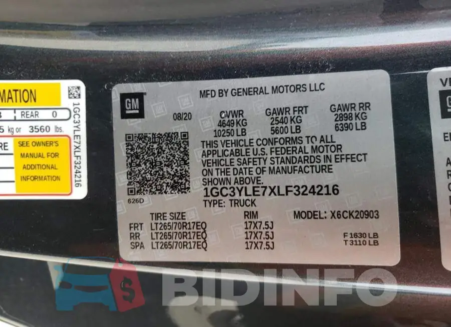 1GC3YLE7XLF324216 Photo# 12