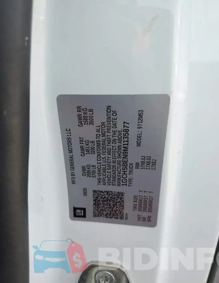 1GCHSBEN9M1135877 Photo# 12