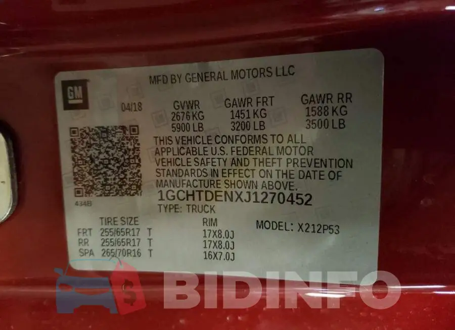 1GCHTDENXJ1270452 Photo# 12