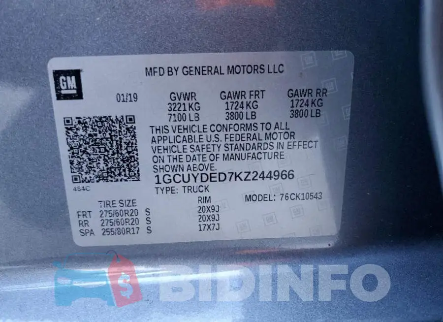 1GCUYDED7KZ244966 Photo# 12