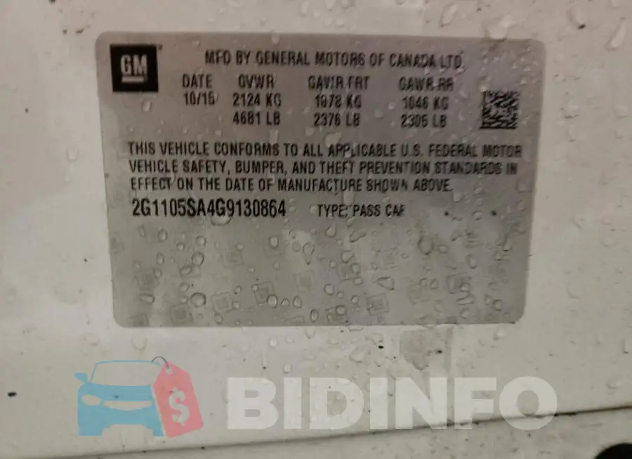 2G1105SA4G9130864 Photo# 12