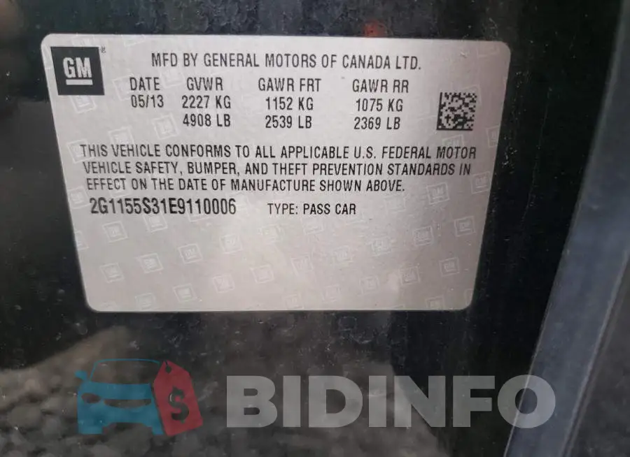 2G1155S31E9110006 Photo# 10