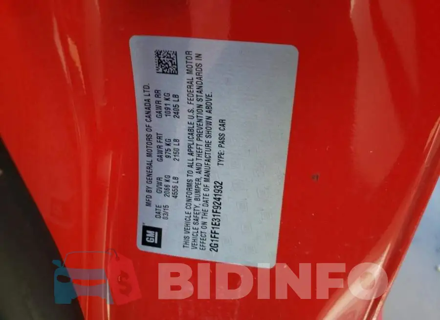2G1FF1E31F9241932 Photo# 12