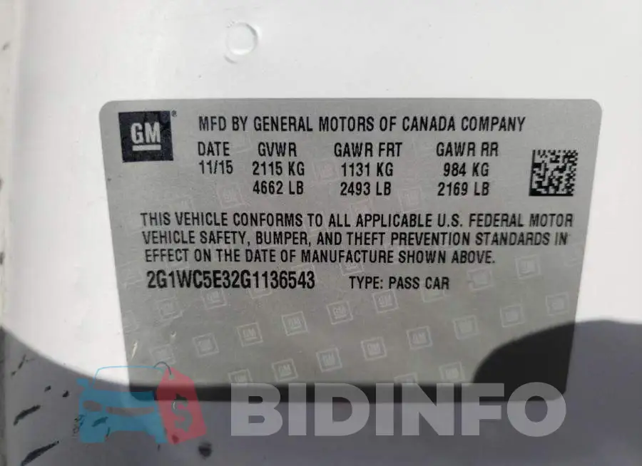 2G1WC5E32G1136543 Photo# 12
